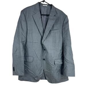 Peter Millar NWOT Gray 100% Wool Men's Sports Coat 46T 2 Button Closure Blazer